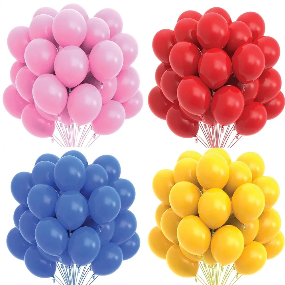 20 piezas Globos de látex rojo, negro y rosa de 5 pulgadas, decoraciones para fiesta de cumpleaños, decoración de boda para adultos, Globos de helio, Globos para Baby Shower