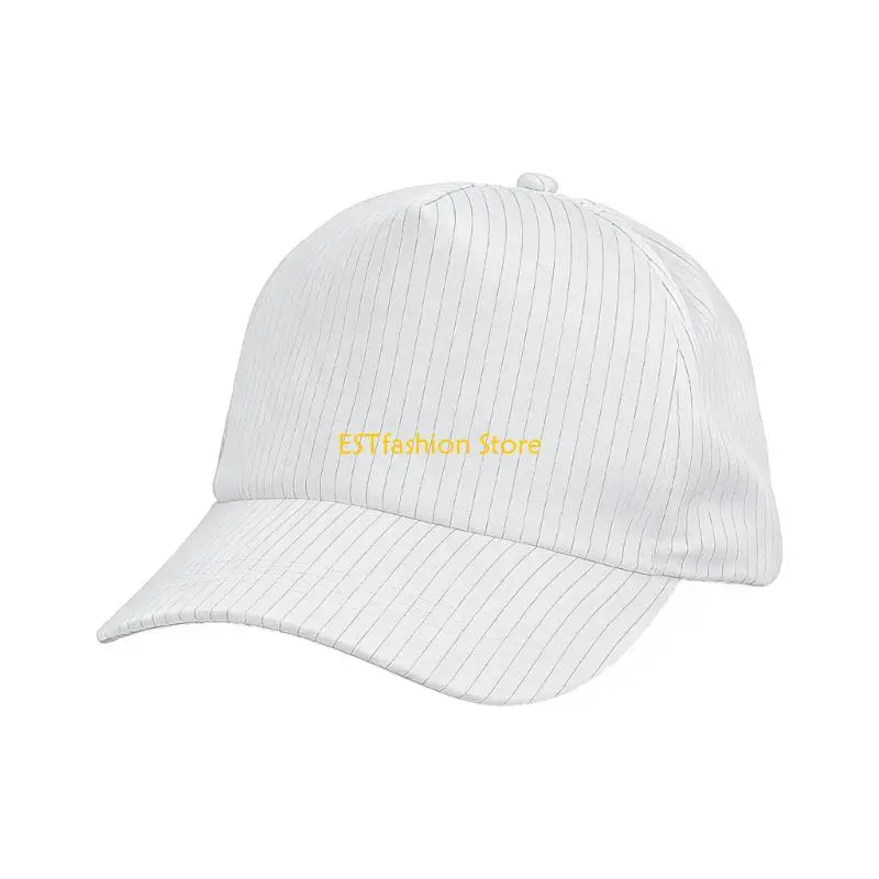 Y5GC Assembly Duty Cap ESD Breathable Semi Mesh Front Shade Polyester 56-60 Headwear for Cleanroom Inspection and Lab Use