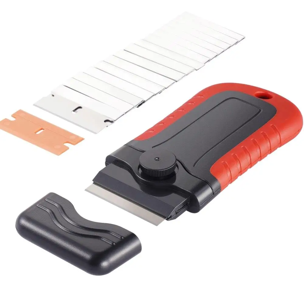 

Locking Blade Scraper Tool 15 Extra Blades with Safety Cap