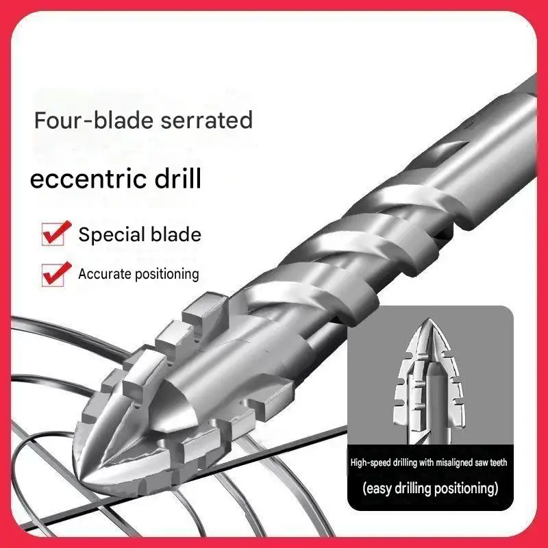 7/1PCS Four-Flute Serrated Drill Bit Set For Drilling Glass Tiles Metal etc 3-12mm Cemented Carbide Drilling Tool Set