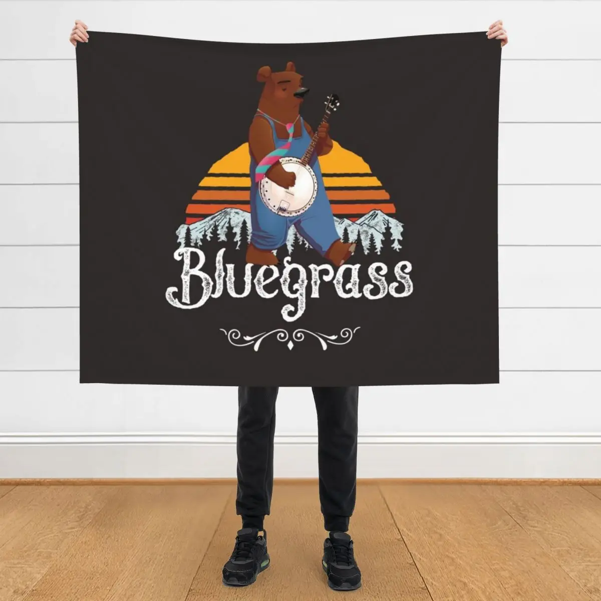 

Bluegrass 5 String Banjo Gift Throw Blanket Decorative Sofas Furry for babies Blankets