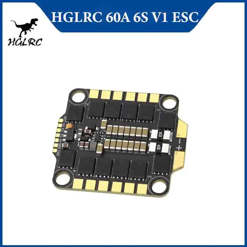 

HGLRC 60A 6S V1 ESC для гоночных фристайлов FPV аксессуары для дронов RC