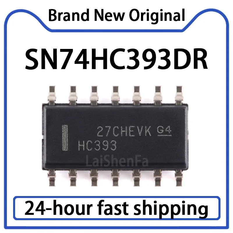 10PCS SN74HC393DR Package SOIC-14 Dual Channel 4-bit Binary Counter Chip Original in Stock