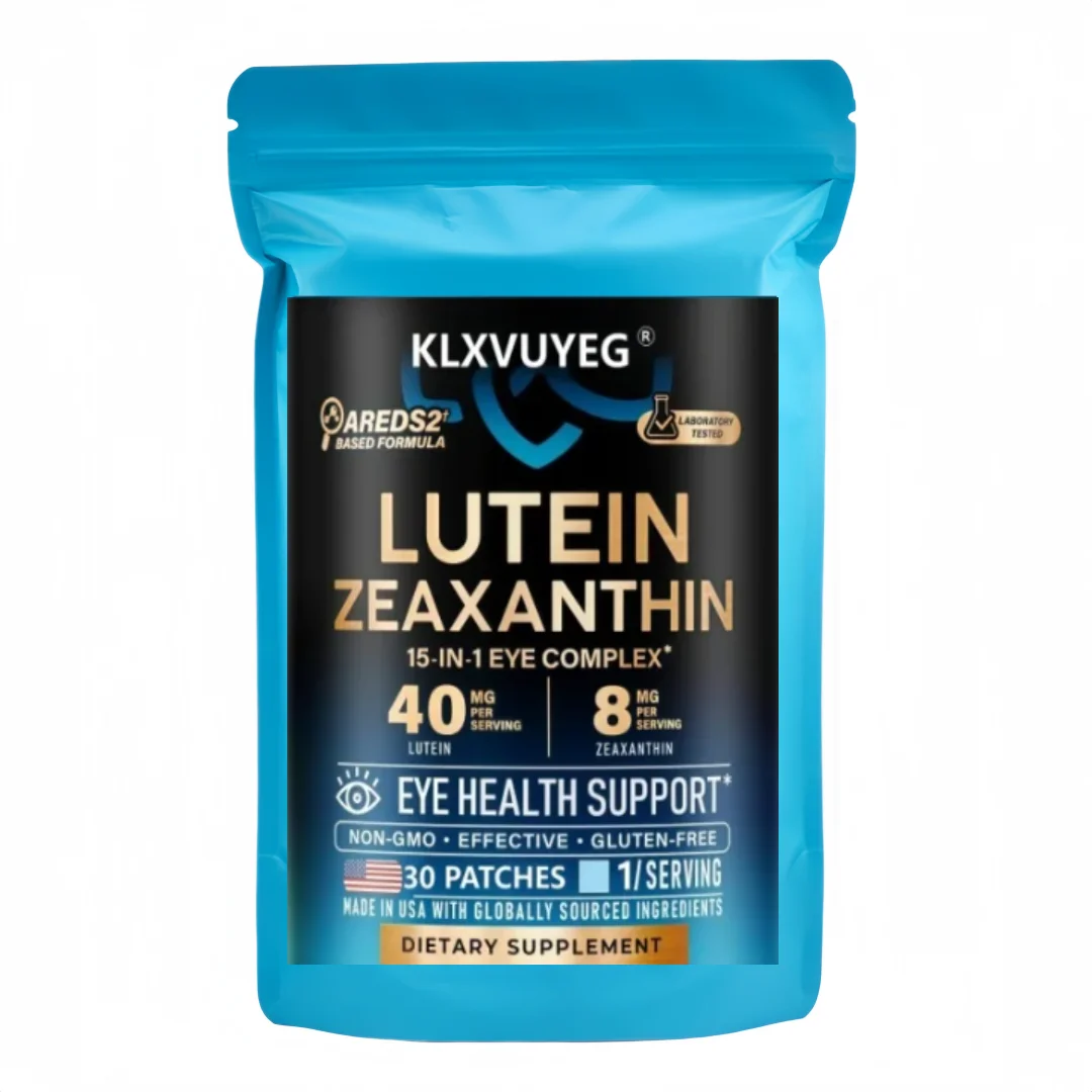 Vitamines pour les yeux - Lutéine 40 mg & Zeaxanthine 8 mg - Soutien à la santé oculaire et à la vision - Safran, Zinc, Vitamines, Cuivre - 30 patchs/sachet