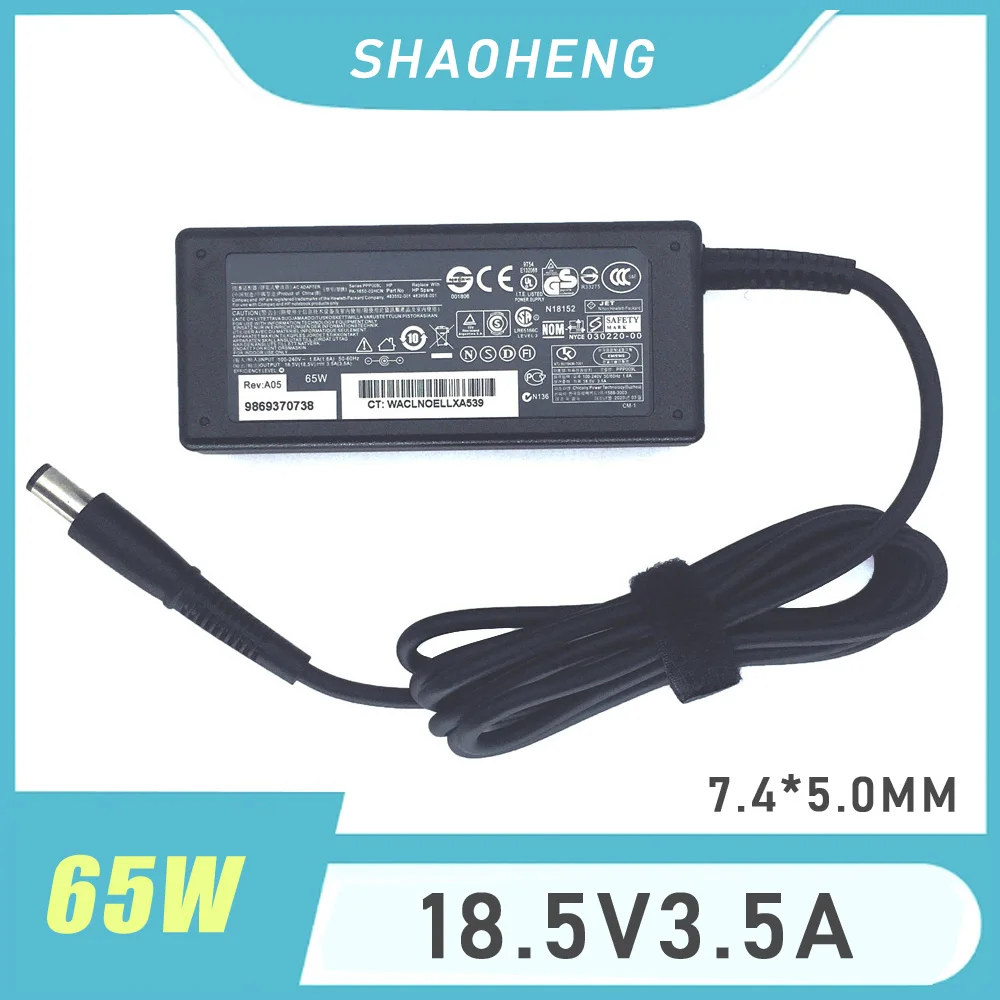 Carregador adaptador AC genuíno 18.5V 3.5A 65W para laptop HP Pavilion G4 G6 G7 G32 G42 G56 G60 G61 G62 G71 G72