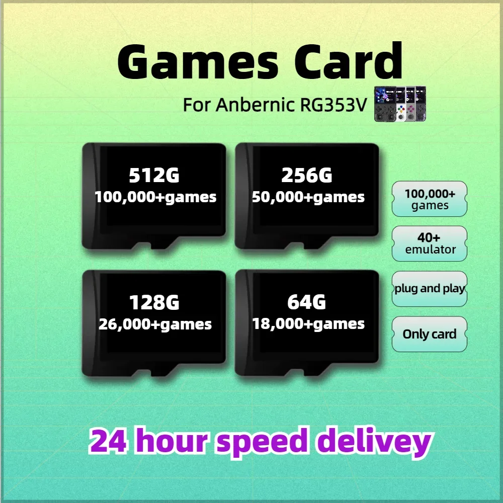 

Memory Card (TF) For Anbernic RG353V RG353VS PS1 PSP SEGA N64 NDS FBNEO GBA GBC GB SFC SMC MSX PCE WSC Amiga Atari Ss 512G