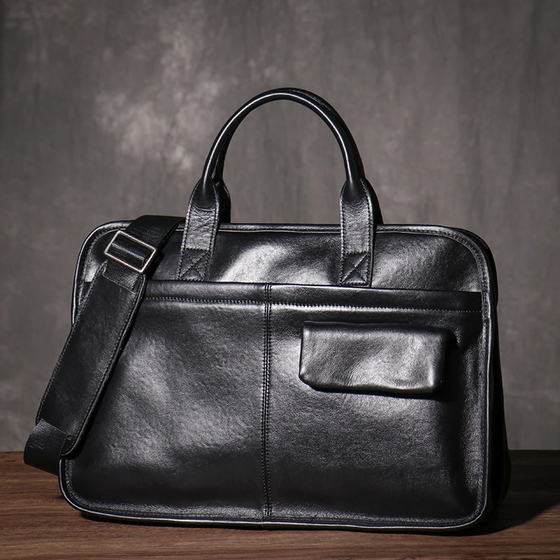 LUOKIR-Sac à Main de Luxe en Cuir group pour Homme, Étui à Bombes de Haute Qualité, Décontracté, Voyage, Affaires, Fichiers, Ordinateur, Bureau, Ordinateur Portable 16 Pouces