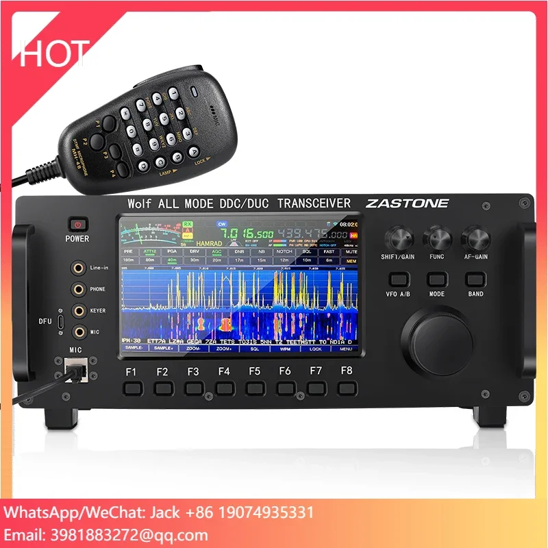 ZASTONE ZT7500 SDR Short Wave Transceiver Wolf HF LF VHF UHF DDC DUC All Mode CB Radio 100W 0-750MHZ Receive Touch Screen