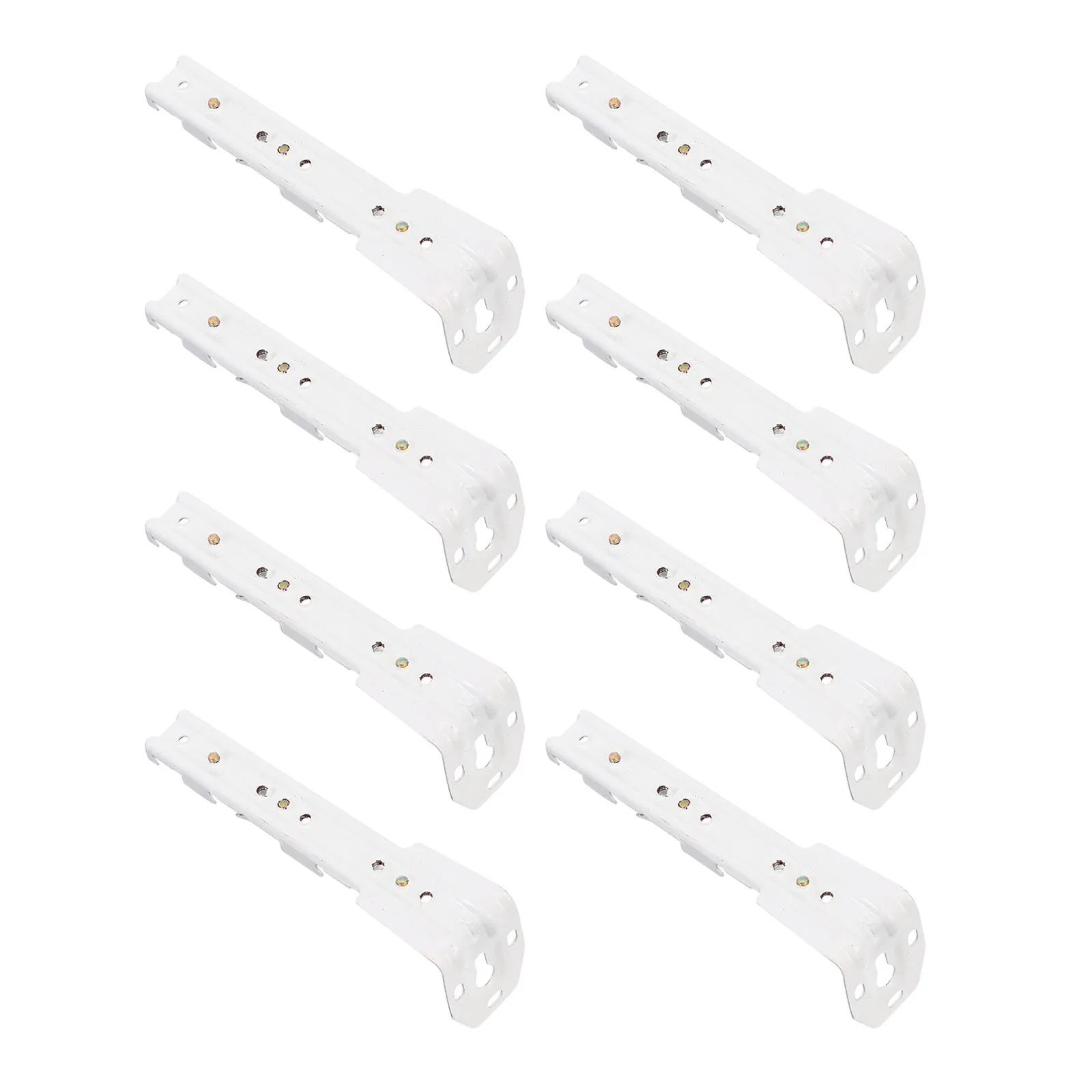 8Pcs Ceiling Mount Curtain Brackets Heavy-Duty Metal Triple Card Slot for Straight Curved Rods Easy DIY Installation Bedroom
