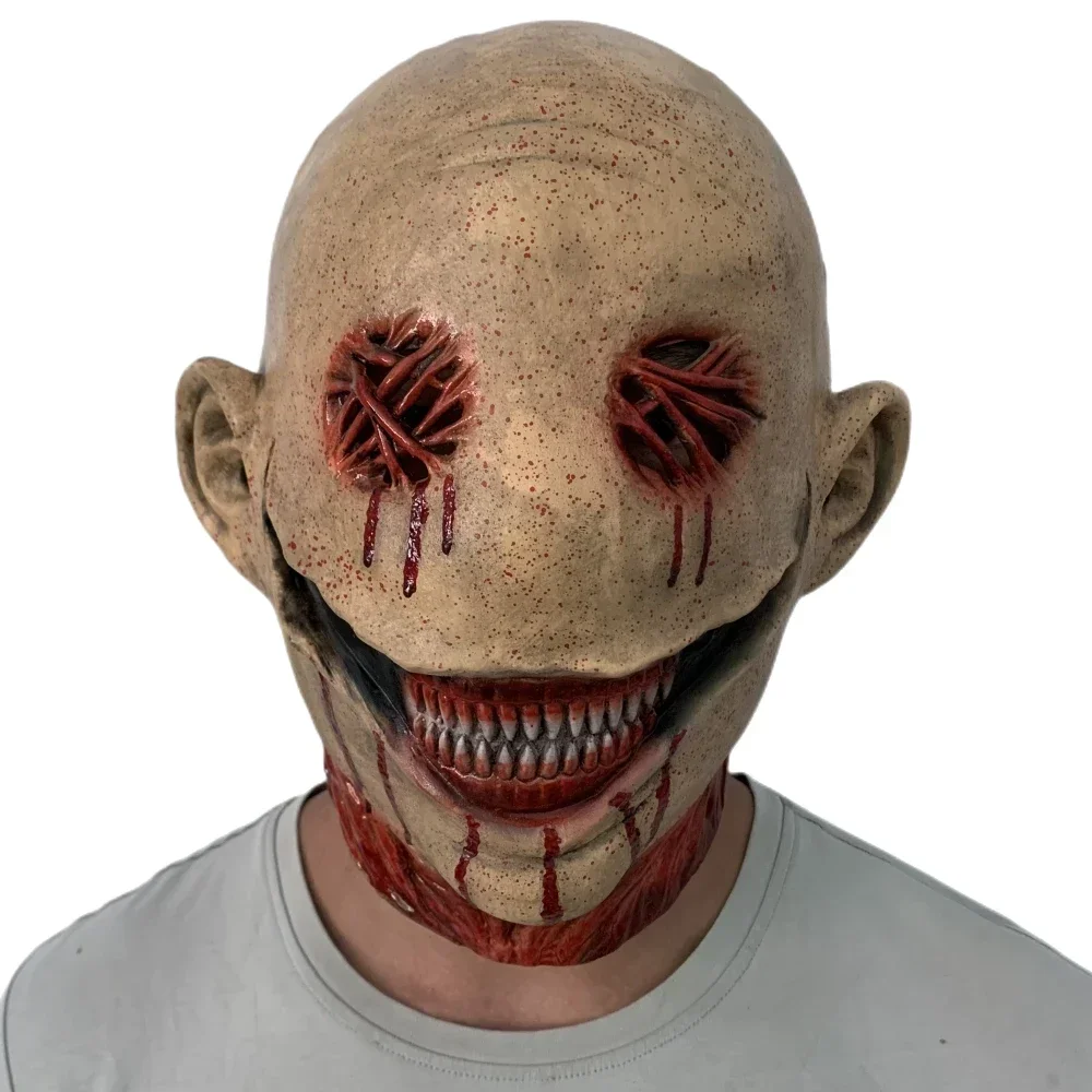 

2025 Halloween Horror Clown Masker Halloween Ghost Fancy Dress Party Horror Demon Cosplay Kostuum Hoofdbedekking Griezelig