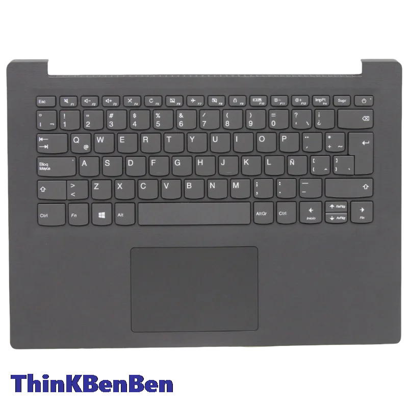 

LAS Latin Spanish Texture Iron Gray Keyboard Upper Case Palmrest Shell Cover For Lenovo V14 ADA ARE IGL IIL IKB IWL 5CB0W44500