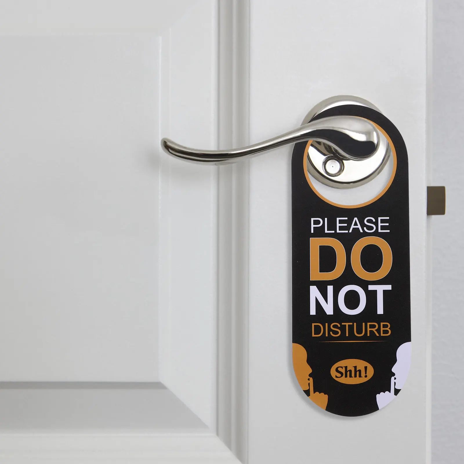 Do Not Disturb Door Sign Heavy Duty PVC Door Hanging Board for Hotels Offices Clubs Bars Dual Side Legible Room Privacy