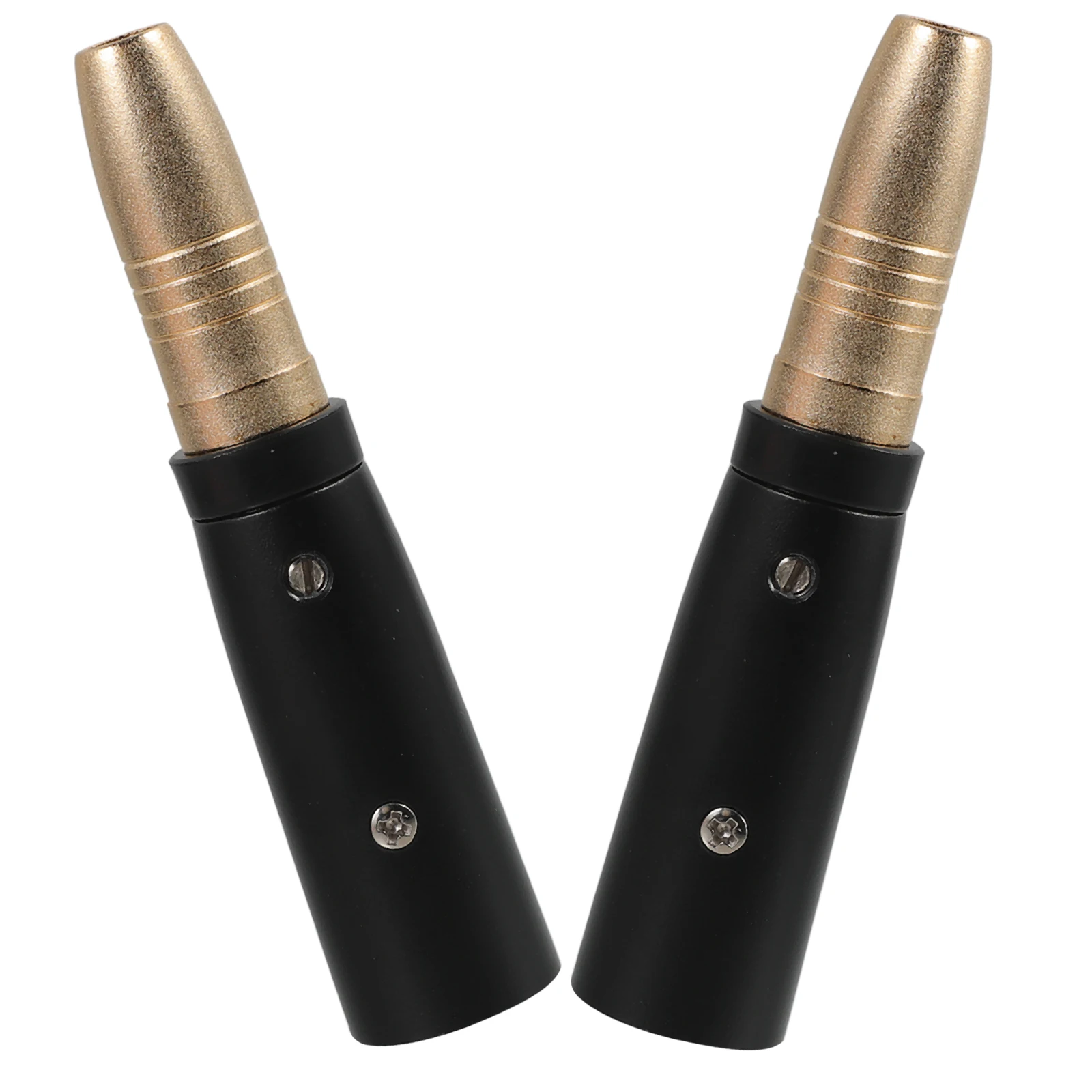 

2 PCS Audio Adapter Xlr Female to Microphone Coupler Terminal Copper Gold Plating Converter Trs