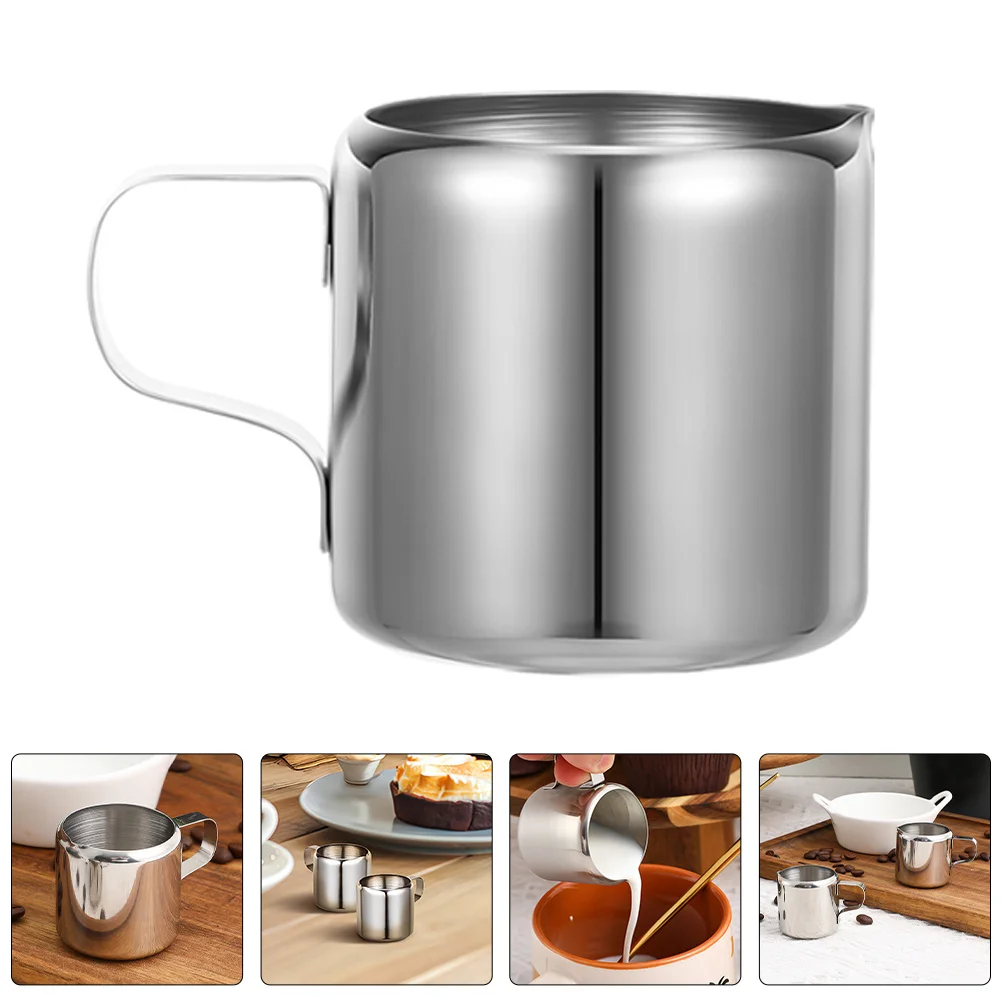 3 قطع من أباريق تبخير الإسبريسو المصنوعة من الفولاذ المقاوم للصدأ، تصميم أنيق لزبد الحليب، فن اللاتيه والصلصة، إبريق مزبد #1