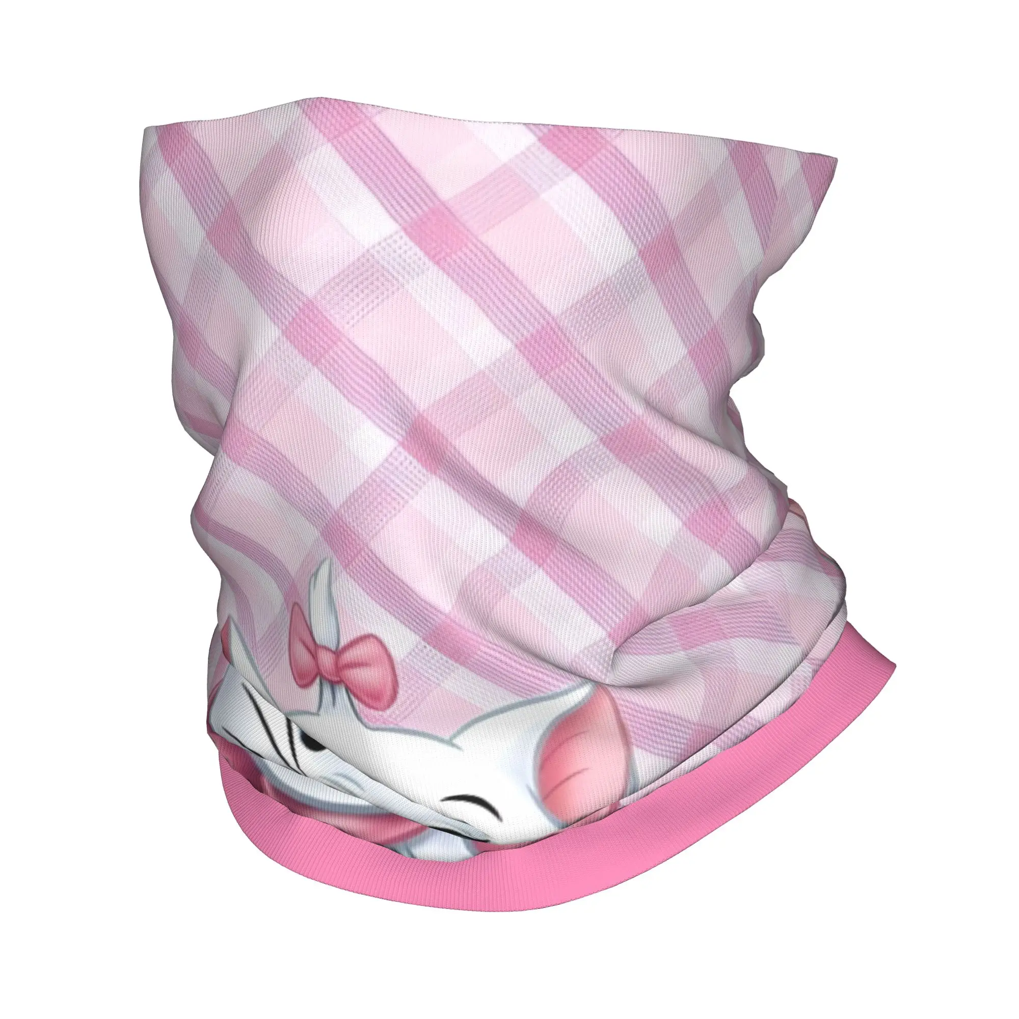 

Custom Marie Cat Animes Bandana Neck Gaiter for Ski Camping Men Women Wrap Scarf Cartoons Balaclava Warmer