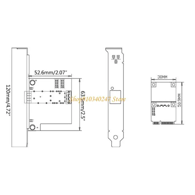 Q22A Mini PCIe Chip SFP SFP Optical Fibre Interfaces Gigabit Ethernet Networks -Kartenadapter 10/100/1000 Mbit/s Netzwerkekarte