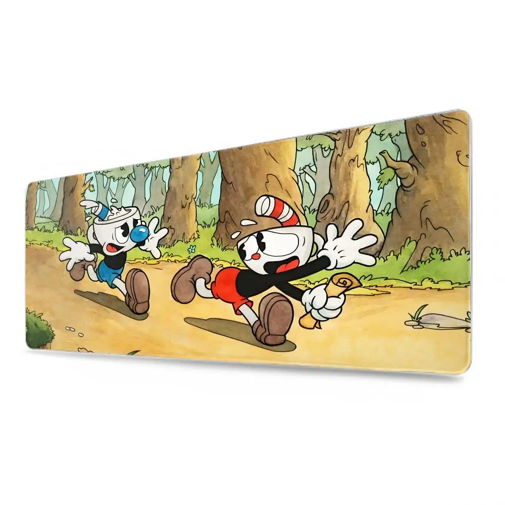 Juego C-Cuphead alfombrilla de ratón teclado alfombrilla de ratón lauge 1200X600mm alfombrilla de escritorio PC Gamer alfombra de oficina alfombrilla de mesa para el hogar