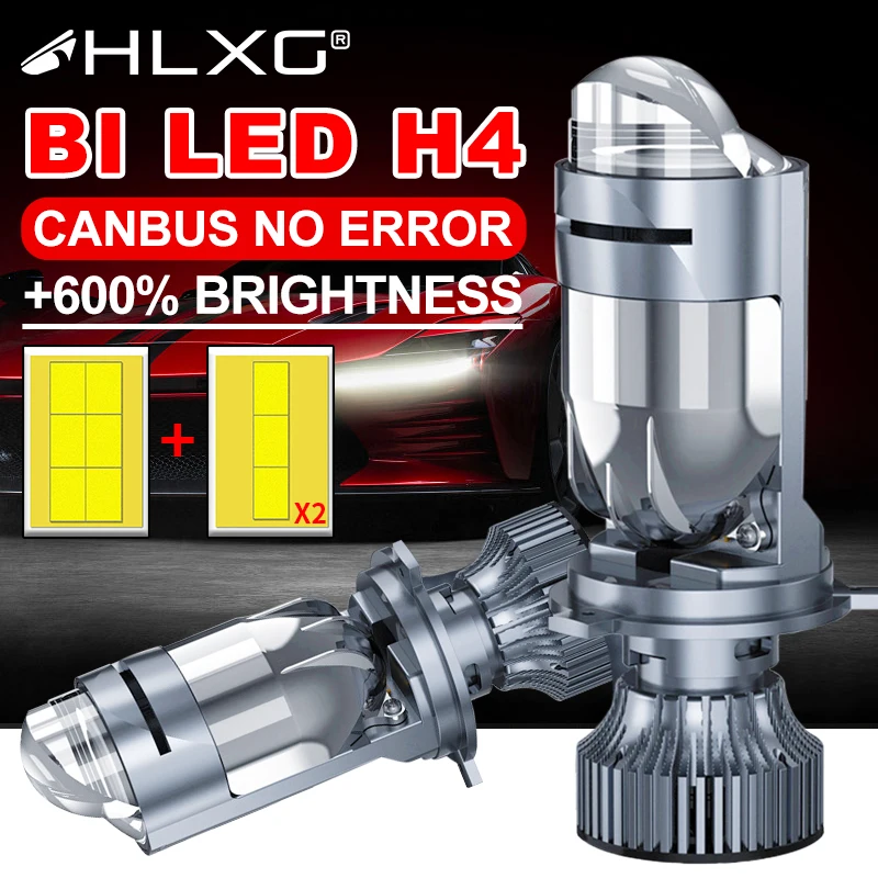 

HLXG Проектор H4 Линза Светодиодные автомобильные фары 30000LM 150W CANBUS Turbo Авто Лампа H4 Высокая и низкая лампа противотуманных фар 12V 24V
