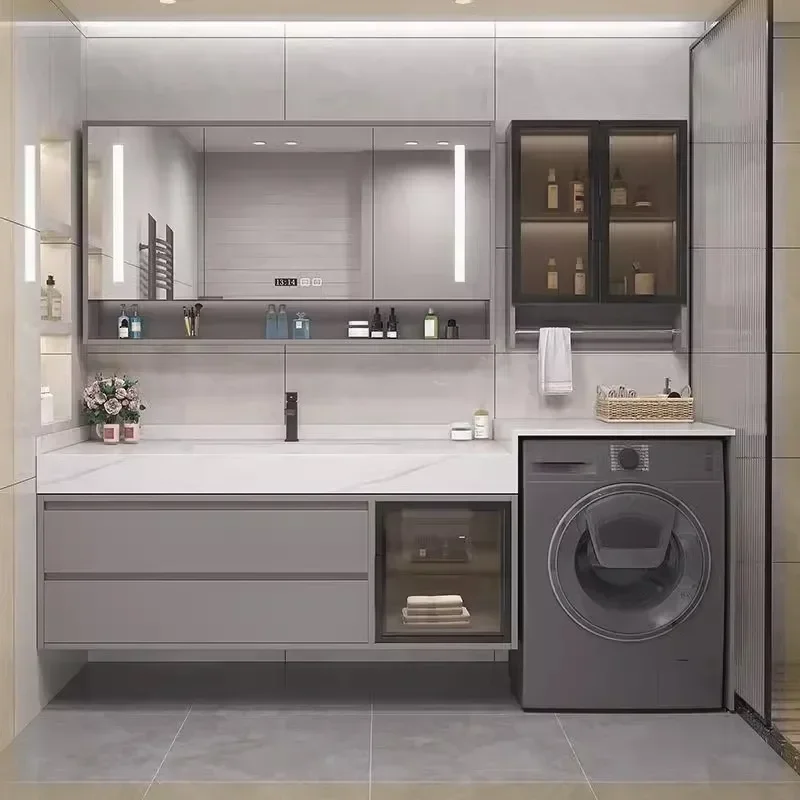 Organiser Rack Fix Shelves Bathroom Luxury Sink Wall Mirrors Gabinete De Banheiro Furniture