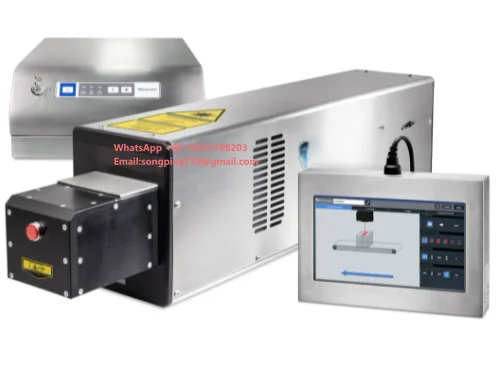 

3350 CO2 La ser Coding and Marking Machine Flexible Industrial Engraver for Packaging Line.