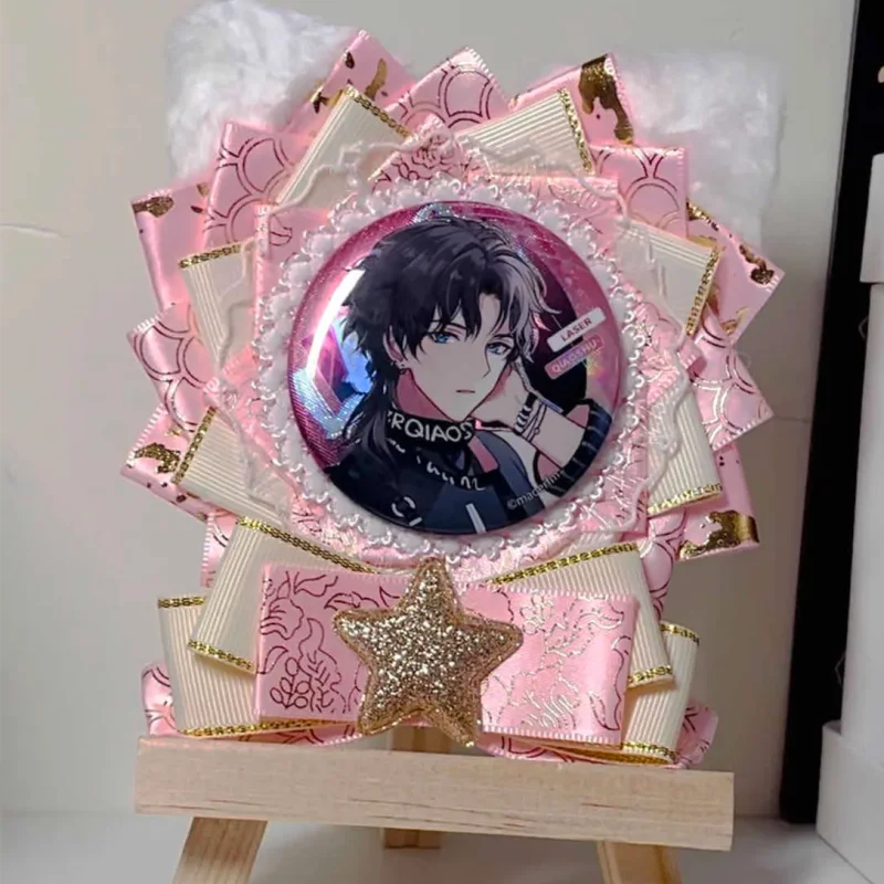 Cute Lolita Alloy Bead Lace Badges Holder Bow Decoration School Backpack Ribbons Pins Base Tray for Fill Bag Accessories