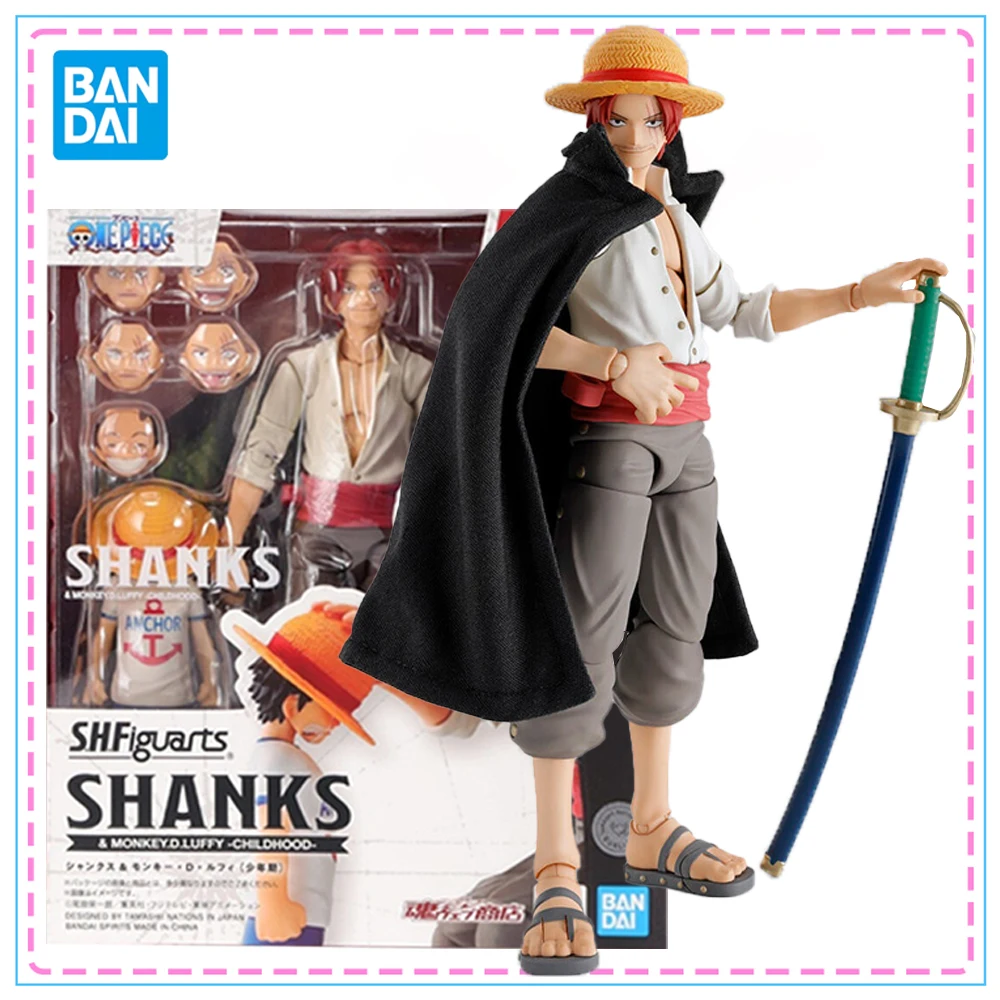 بانداي S.H.Figuarts قطعة واحدة شانكس والقرد D لوفي الطفولة عمل الشكل حقيقية SHF أطقم منمذجة شخصيات كرتونية نموذج الهدايا