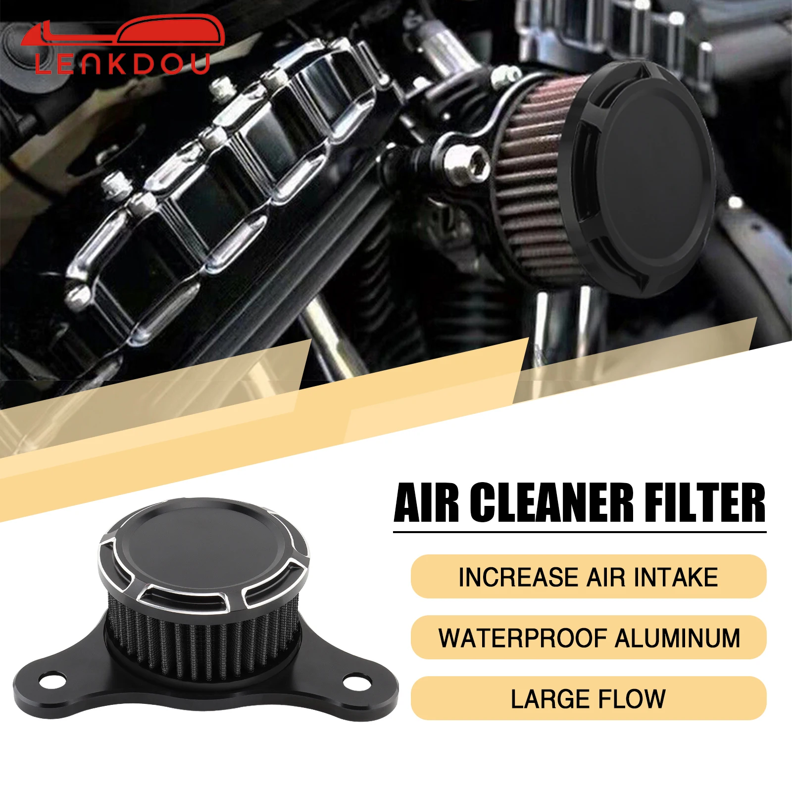 

Motorcycle CNC Air Filter Cleaner Intake Kits For Harley Touring Road King Street Glide Dyna Low Rider Softail Fat Boy Breakout