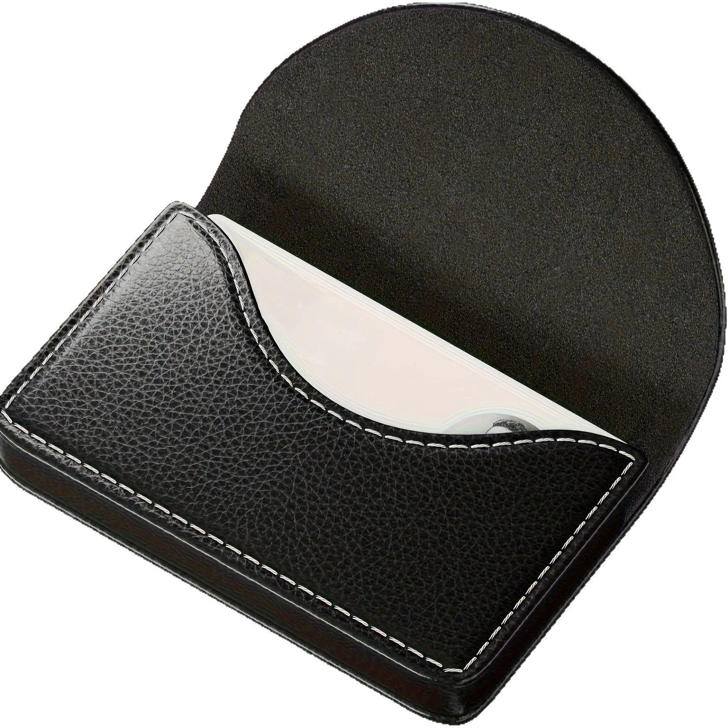 Business Card Holder, PU Leather Business Card Case Pocket Business Name Card Holder with Magnetic Shut for Men and Women