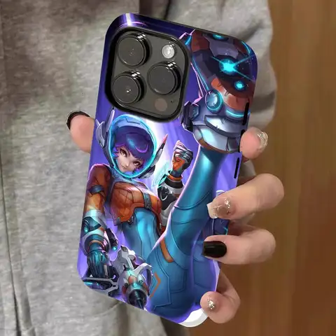 overwatch wallpaper Phone Case Double-layered 2-in-1 Film Case For IPhone 16 15 Promax 14 13 Pro 12 11 plus Samsung S Covers