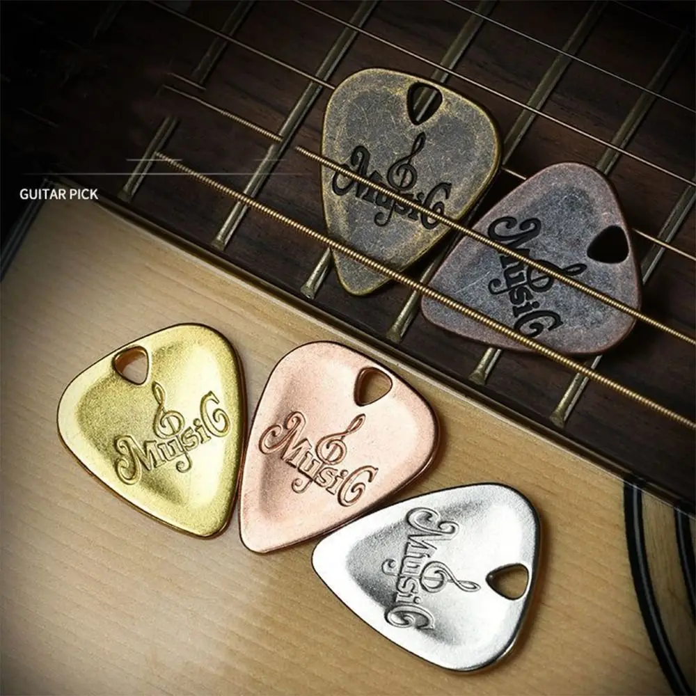 Electric Guitar Bass Metal Guitar Pick Replacement Triangular design Plectrum Ukulele Pick Sparkling Guitar Pick Zinc Alloy Pick