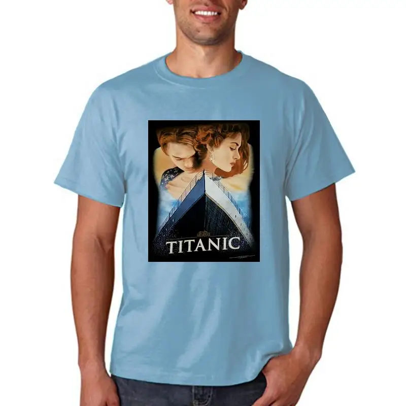 Rare Vintage Titanic Leonardo DiCaprio Kate Winslet Movie O-neck Short Loose T-shirt