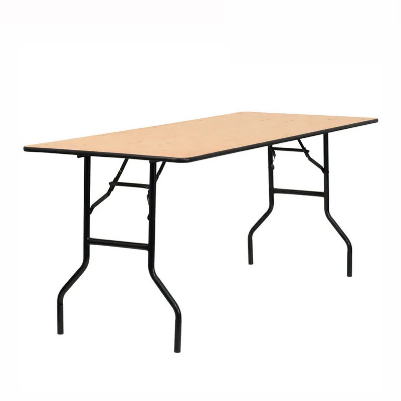 

Wood 72" Banquet Party Wedding Event School Church Rectangle Foldable Tables