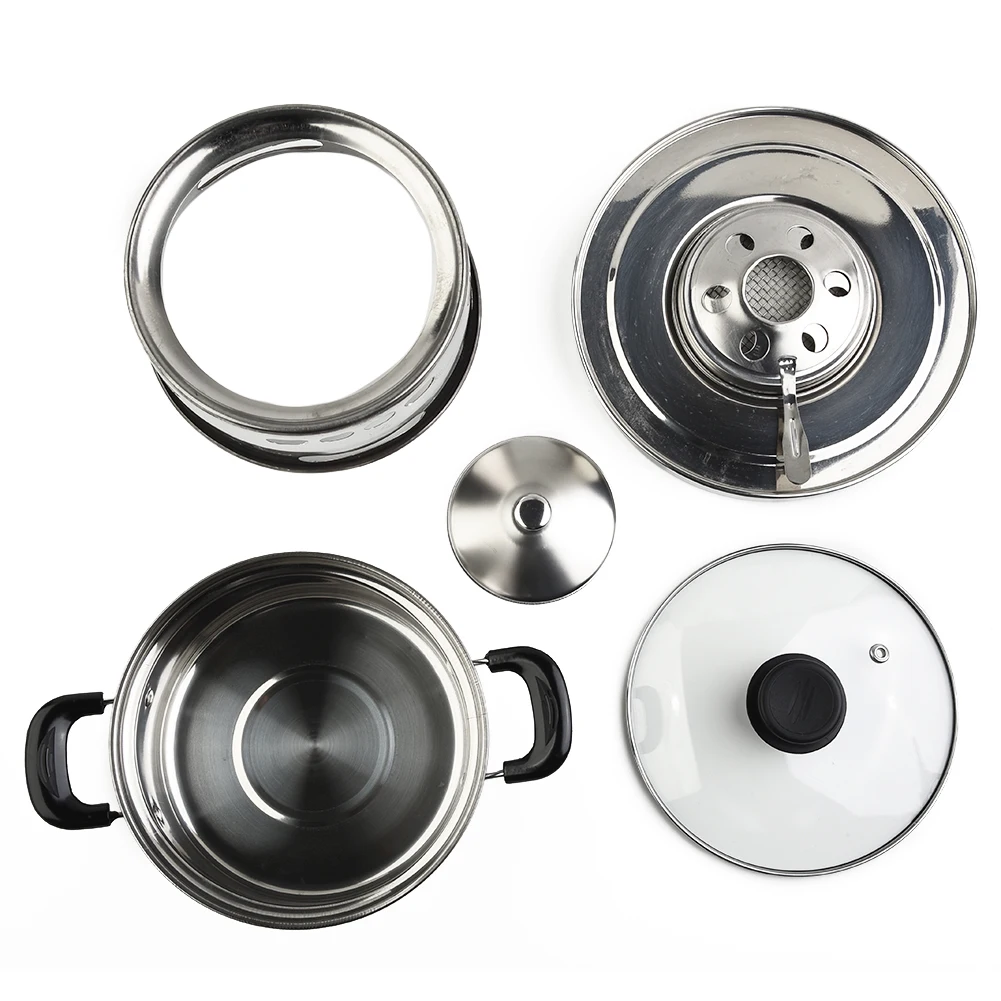 

Durable High Quality Practical Chafing DishCooker Camping Cookware Easy To Carry Stainless Steel 16/18/20cm