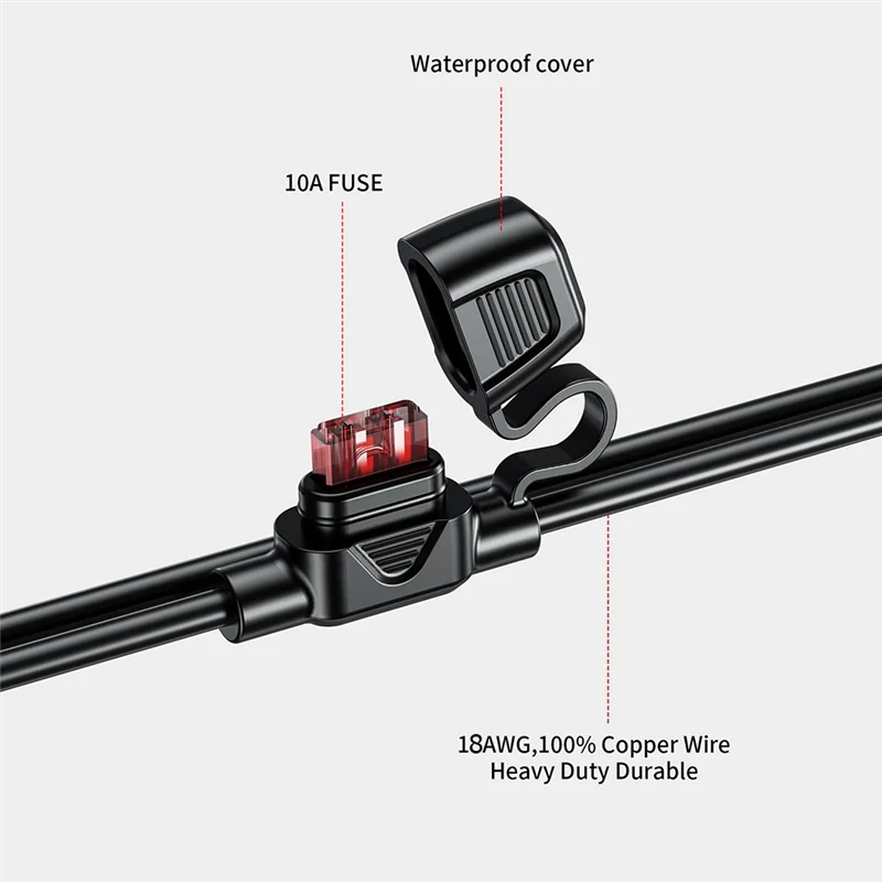 

AT92-12-24V Ring Terminal SAE To Ring Connectors Extension Cord 6FT 18AWG Waterproof Moisture-Proof For Battery Charger