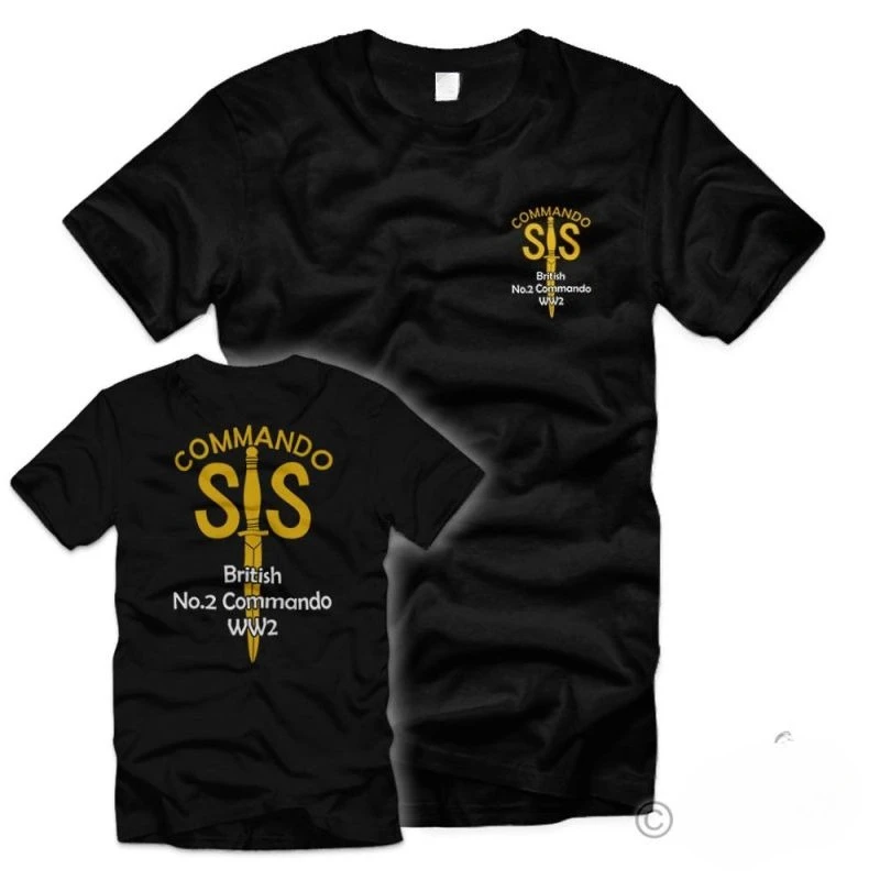 

British Commando WW2 Variante 2 Army T-Shirt Short Sleeve Casual 100% Cotton Shirt