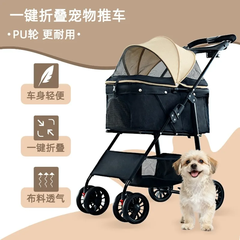 Folds Pet Carts Cats, Dogs And Dogs Pet Out Carts One Pick Up Carts Cats
