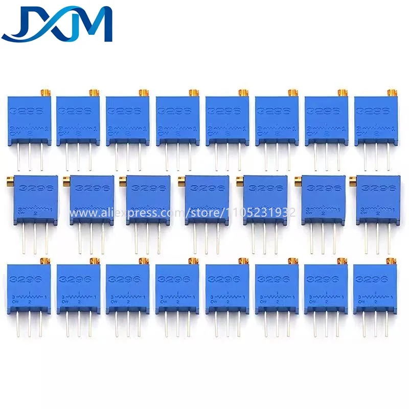 10pcs/lot 3296W Trimpot Trimmer Potentiometer 10 50 100 200 500 ohm 1K 2K 5K 10K 20K 50K 100K 200K 500K 1M Ω 103 100R 200R 500R