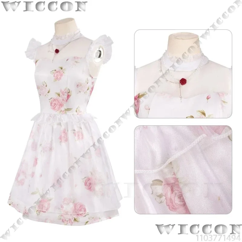 

asdh8@Nikki Anime Game Miracle Nikki Coaplay Cute Pink Flare Dress Pink Long Wig Prop Girl Woman Princess Outfit Halloween Custo