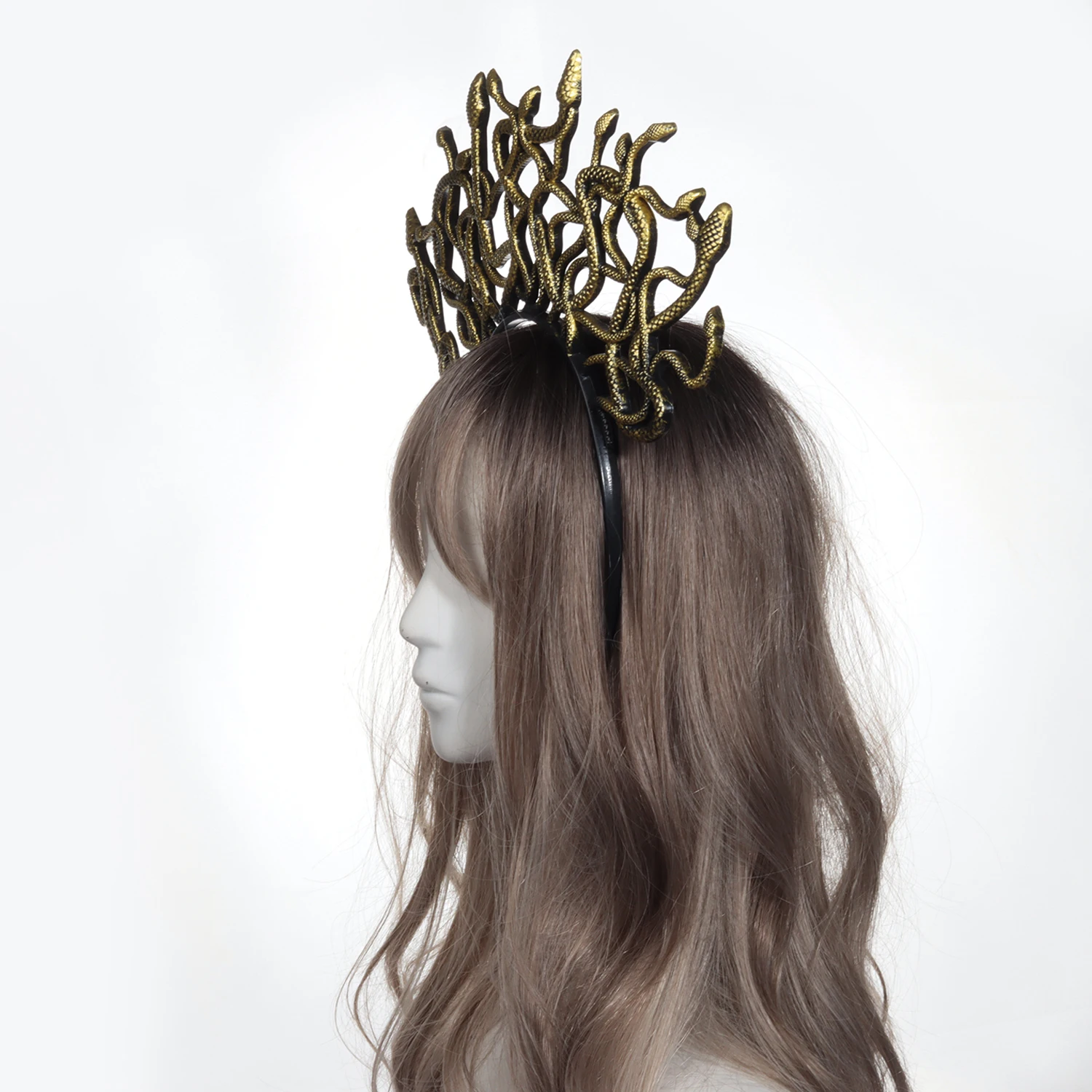 Halloween Medusa Headpiece Cosplay Girl Headwear Ancient Greek Mythology Snake Shape Women Headdress Carnival Costume Party Gift