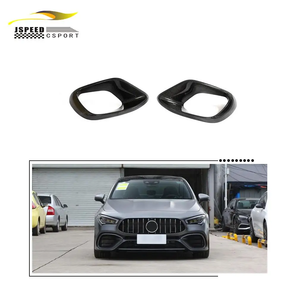 

Подходит для Mercedes-Benz W118 C118 CLA45 CLA180 CLA200 CLA250 AMG 2020-2022 Вентиляционные отверстия переднего бампера из углеродного волокна