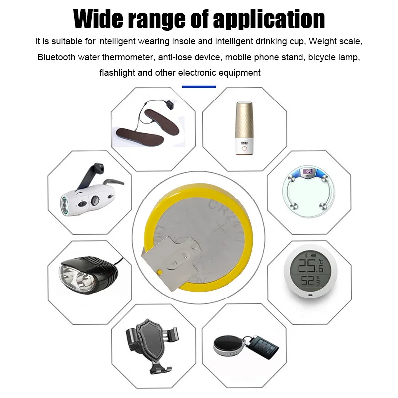 3 pces cr2477 950mah botão baterias de pilha 3v 3 pés solda pinos relógio bluetooth acessórios 2477 lm2477 moeda bateria