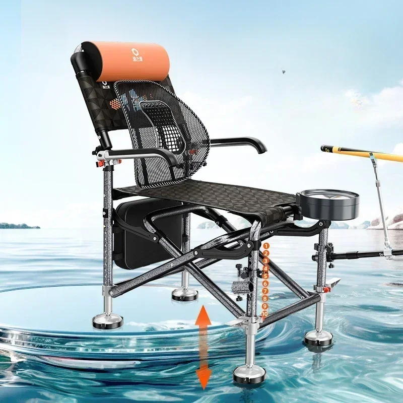 Breathable Folding Chair for Wild Fishing Lightweight and Durable Non Empty Knight Chair Multifunctional Fishing Bench