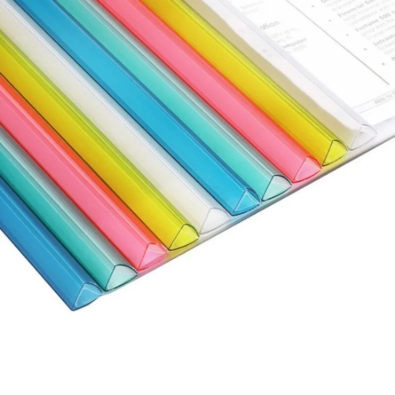 Sunwood  Transparent Slide Bar Report Clip 5 Color Rods 10 Pack RB3304