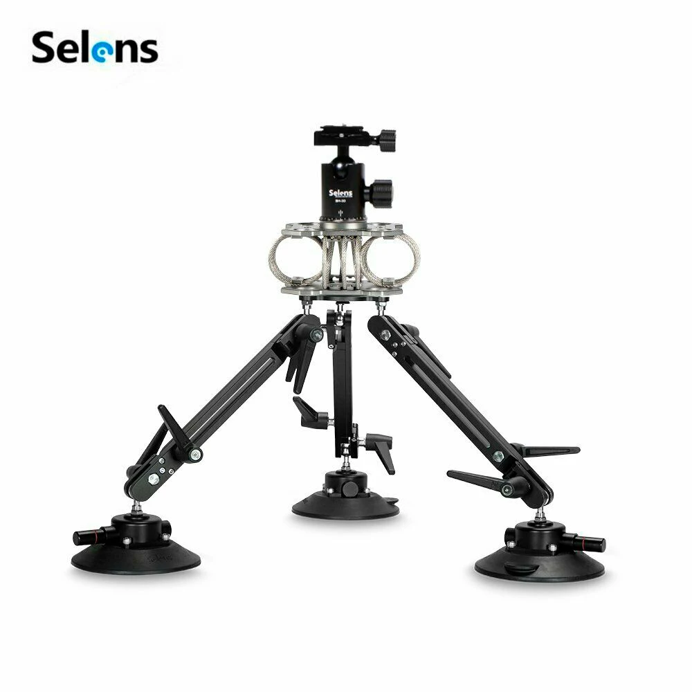 Selens سبائك الألومنيوم 50 سنتيمتر 60 كجم تحميل سيارة شفط كأس جبل حامل Dslr كاميرا ترايبود ل مثبت Gimbal و RONIN ، RONIN M MX S