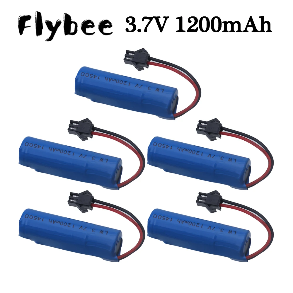 

( SM-2P Plug ) 3.7v 1200mah lipo battery For JJRC C2 D828 RC Car Parts 14500 3.7V For RC Stunt Dump Car Battery Toys Accessories