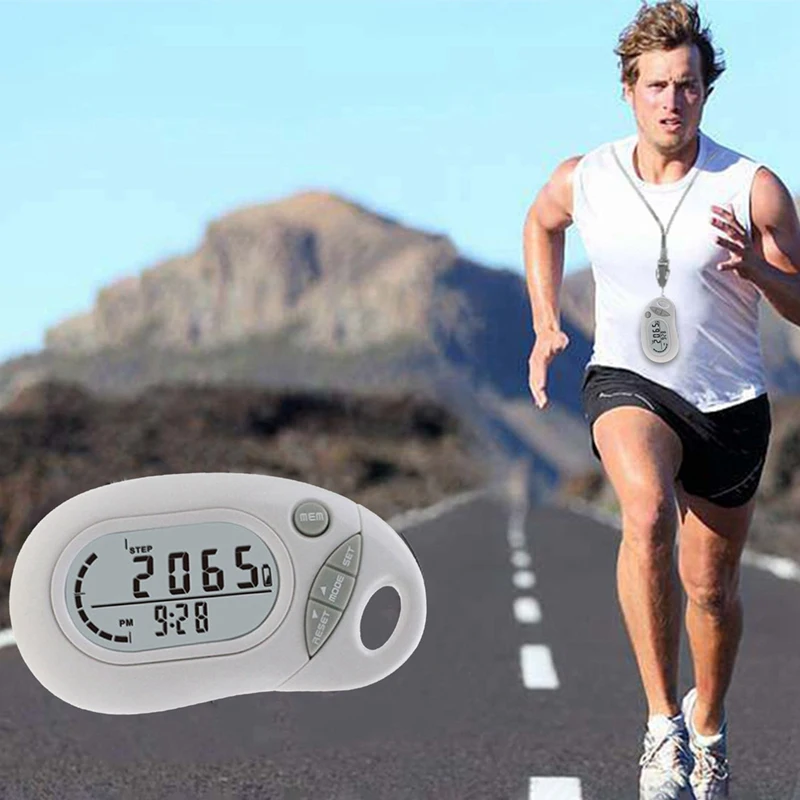 Mini 3D Pedometer Large Screen Step Counter Tracker No Phone Or App Needed Precise Mini Pedometer