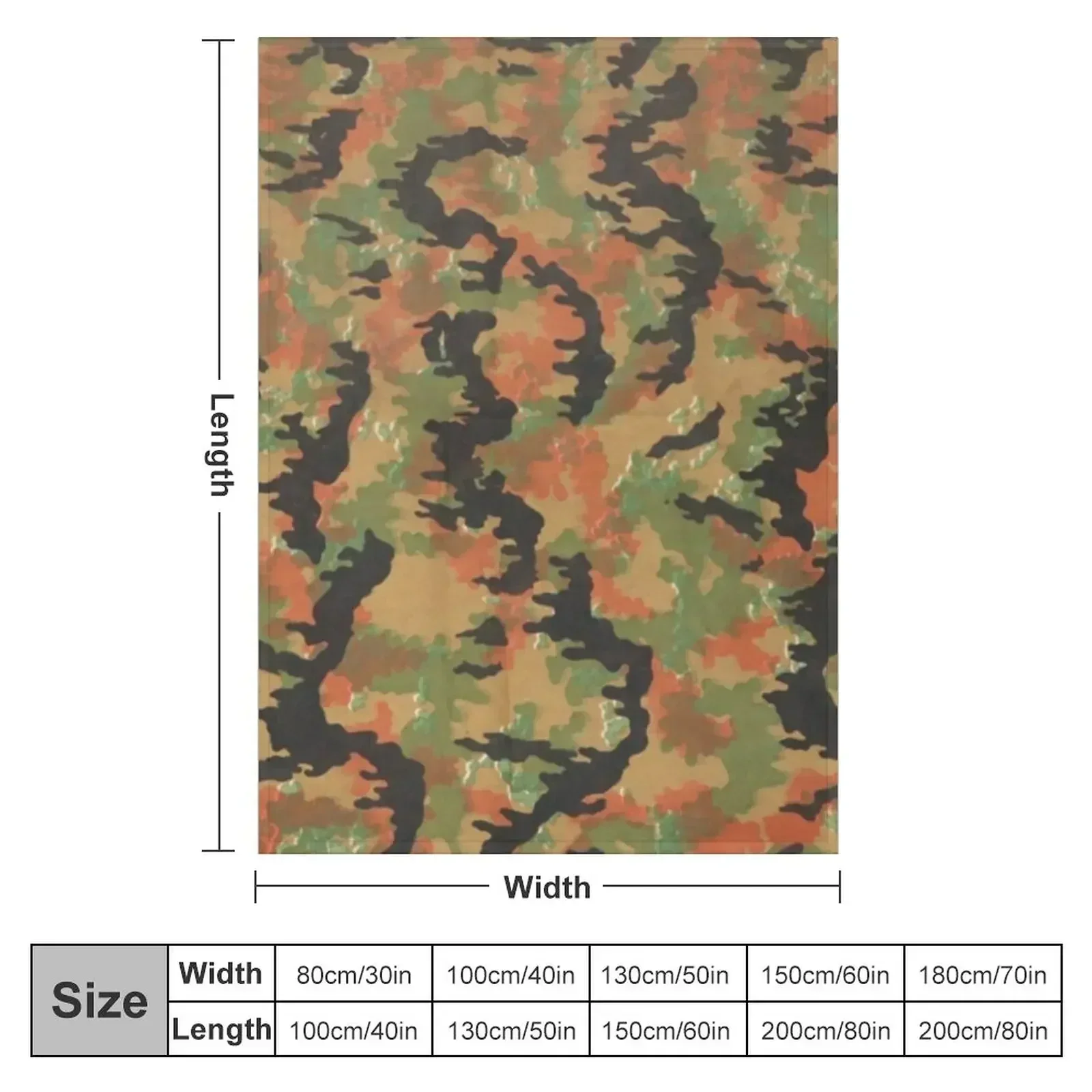 Waffen SS Leibermuster camo pattern 1945 Throw Blanket Weighted Travel Luxury Large Blankets