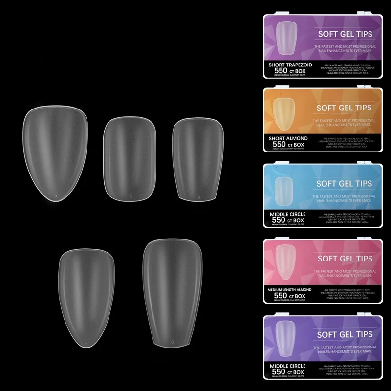 550pc Ultra Thin Traceless Nail Polish Patches Fully Matted Scratch Free Fully Applied Elongated Fake Nail Patches Wearing Nails