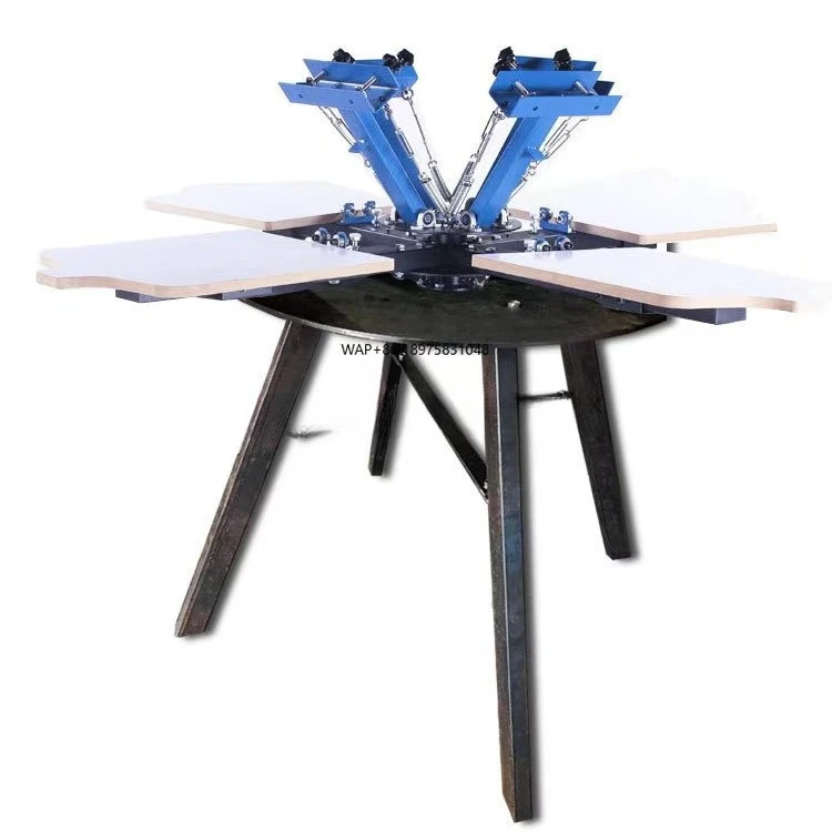 4 Color 4 Station Silk Screening Screenprint Press NS-404 DIY T- Shirt Screen Printing Machine with Stand