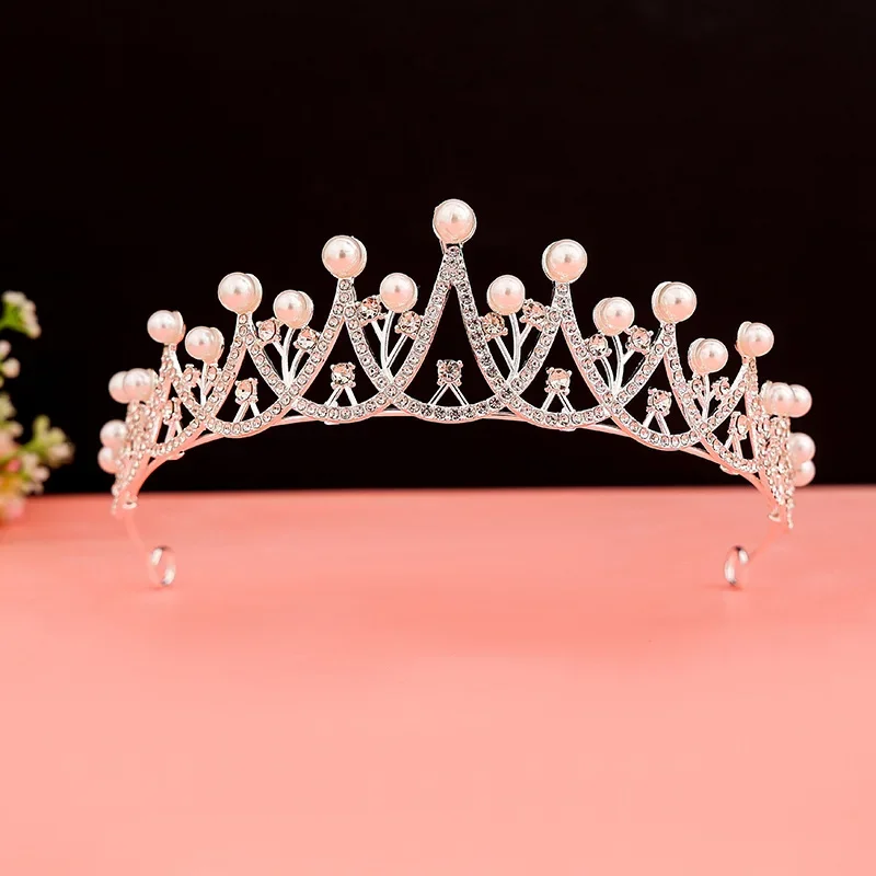 

Bridal tiara Wedding Accessories Hair Accessories Pearl Children's headband Show hair comb Birthday Crown Wedding accessories